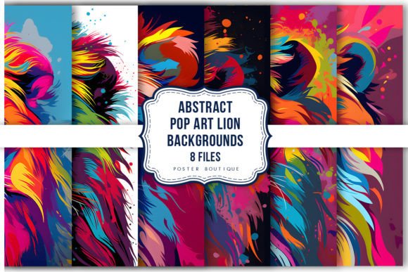 Download Abstract Pop Art Lion Backgrounds Pack - Premium Resources