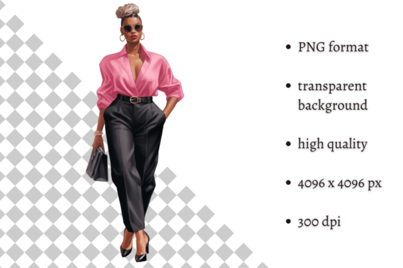 Download Fashion Lady Boss in Pink PNG Clipart - Pink png clipart Collection