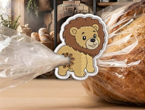 Download Cute Lion Bag Tie Embroidery Design - Lion Collection