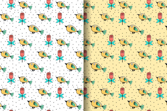 Download Flower Rose Bird Pattern Pastel - Bird pattern Collection