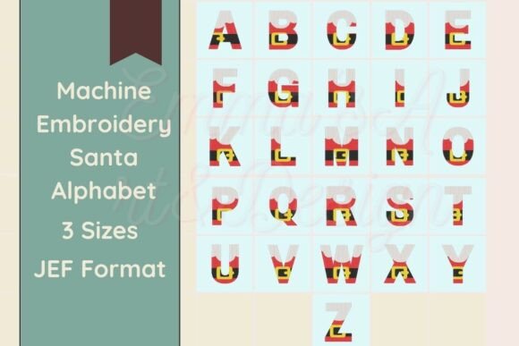 Download Santa Machine Embroidery Alphabet - JEF - Premium Resources